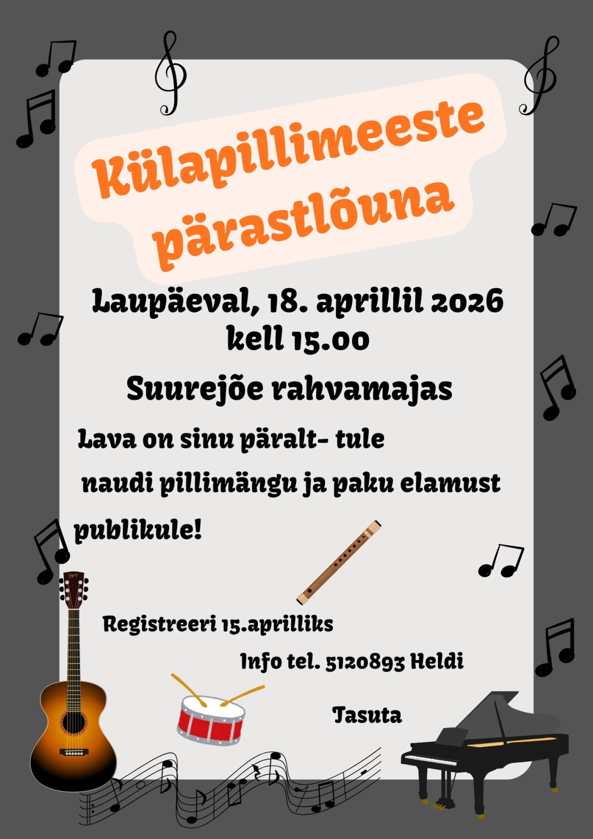 Külapillimeeste pärastlõuna plakat.