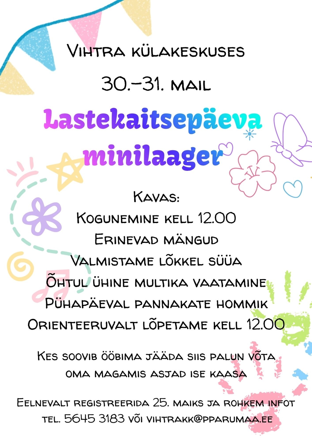 Pildil on lastekaitsepäeva plakat.