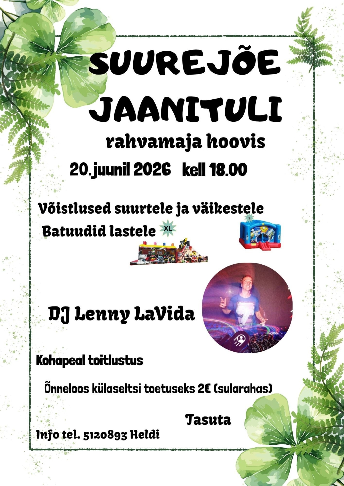 Pildil on Suurejõe jaanitule plakat.