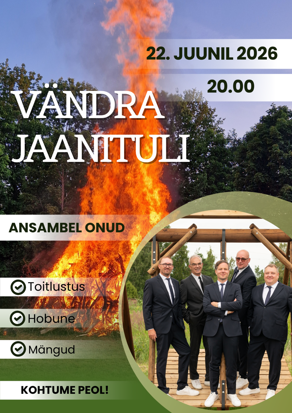 Pildil on Vändra jaanitule plakat.