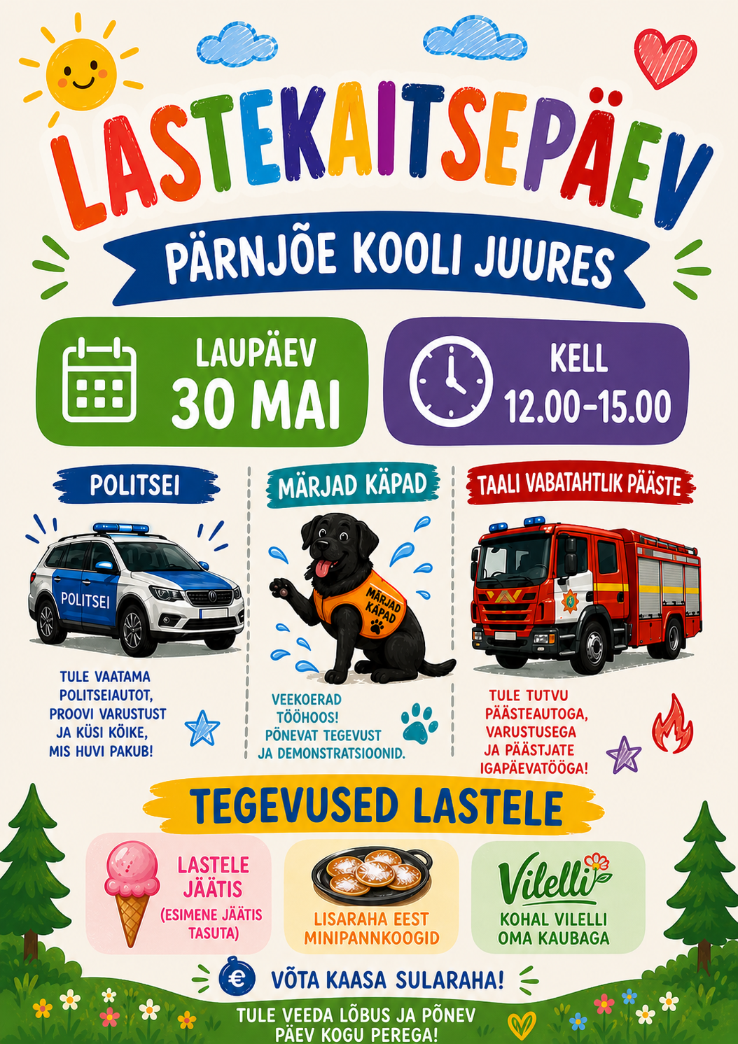 Pärnjõe lastekaitsepäeva plakat.