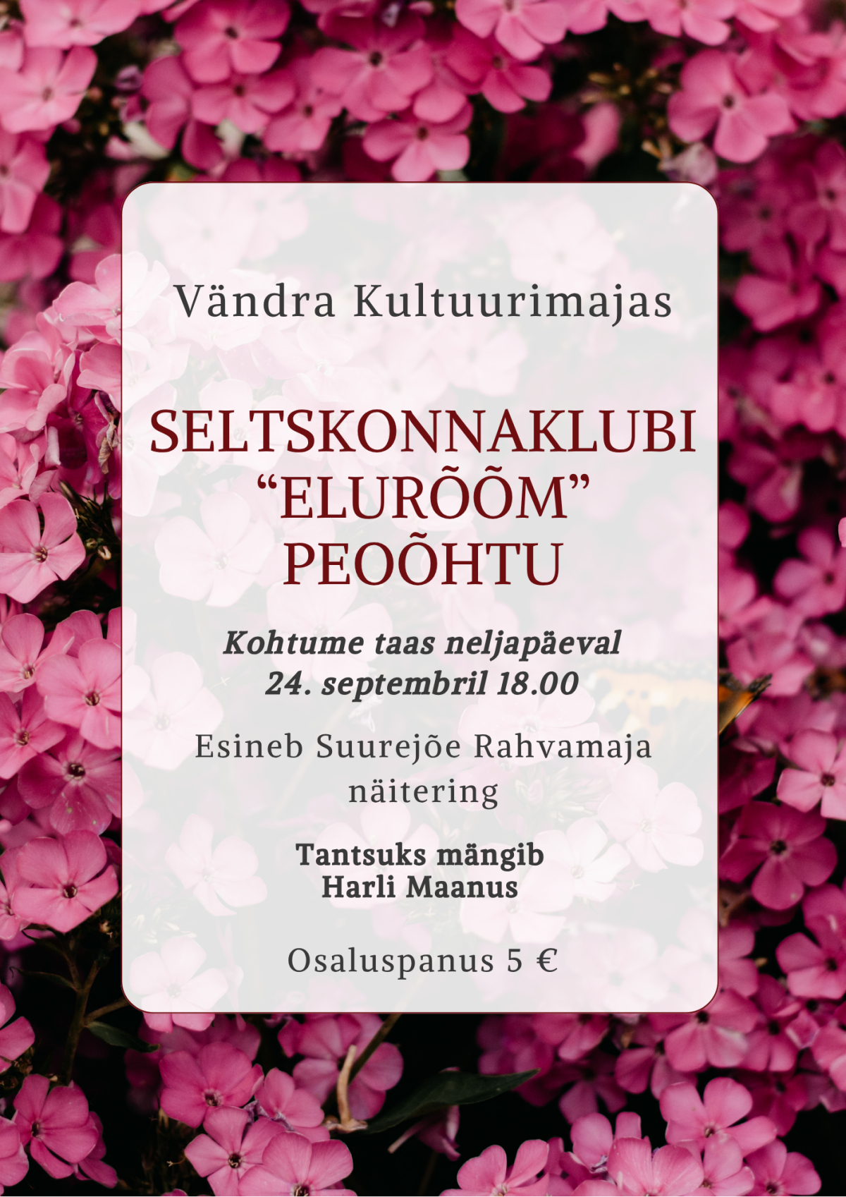 Pildil on ürituse plakat.