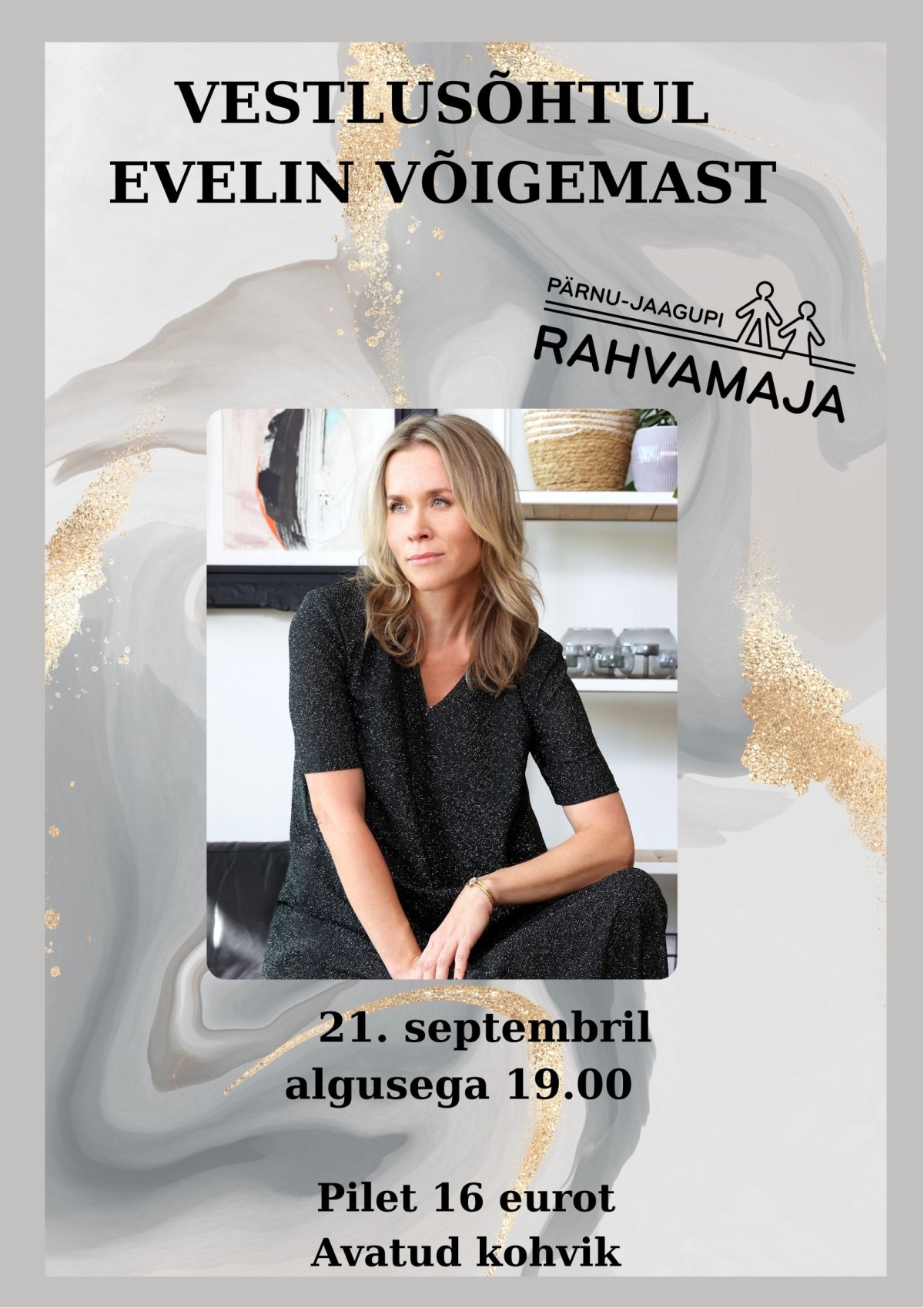 Pildil on vestlusõhtu plakat.