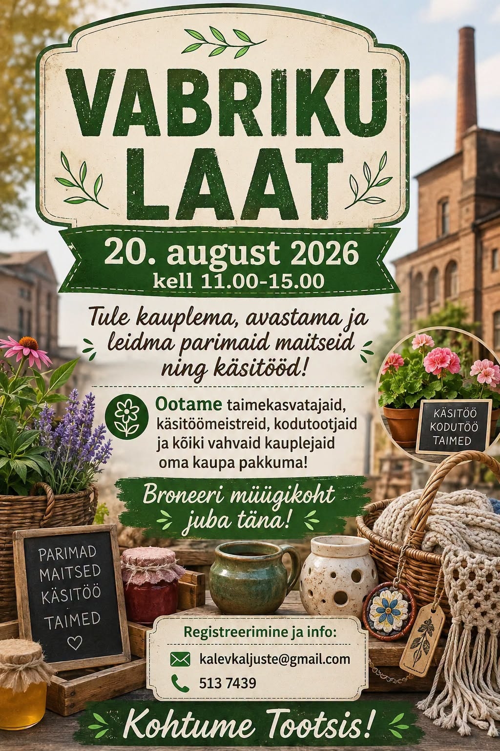Pildil on Tootsi vabriku laada plakat.