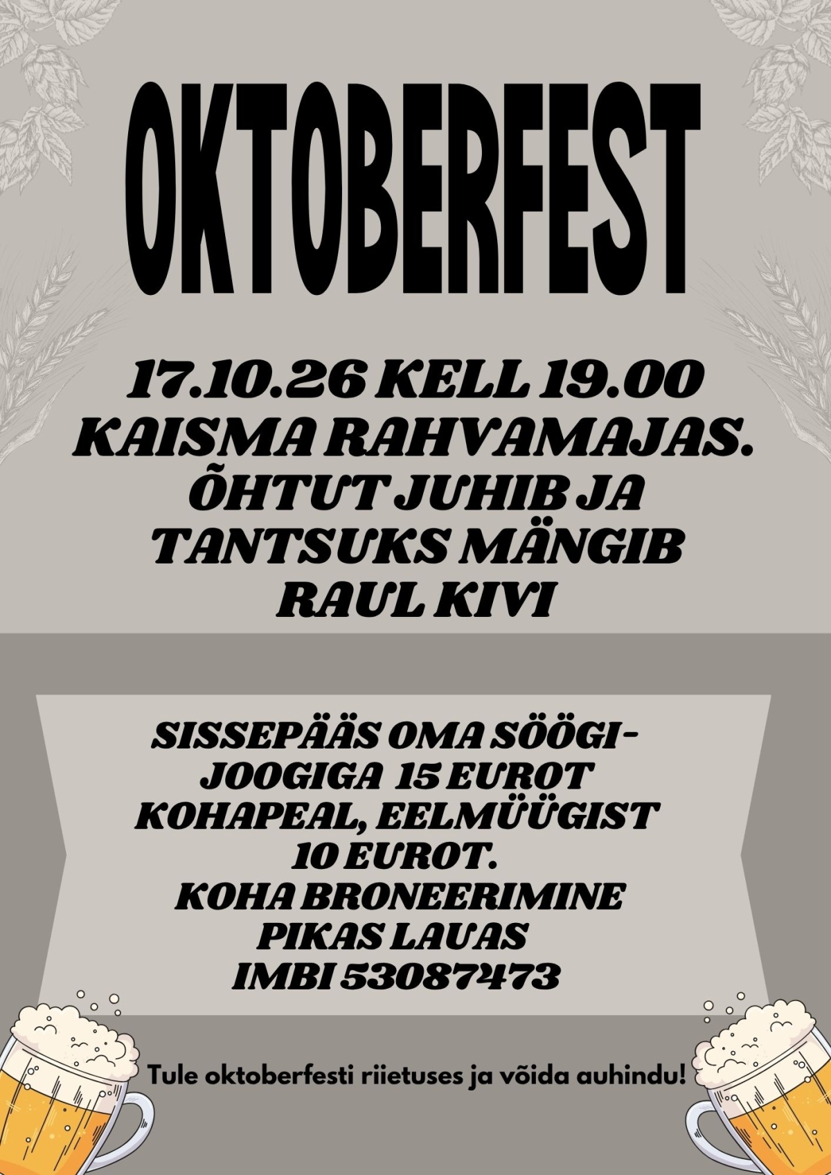Pildil on ürituse plakat.