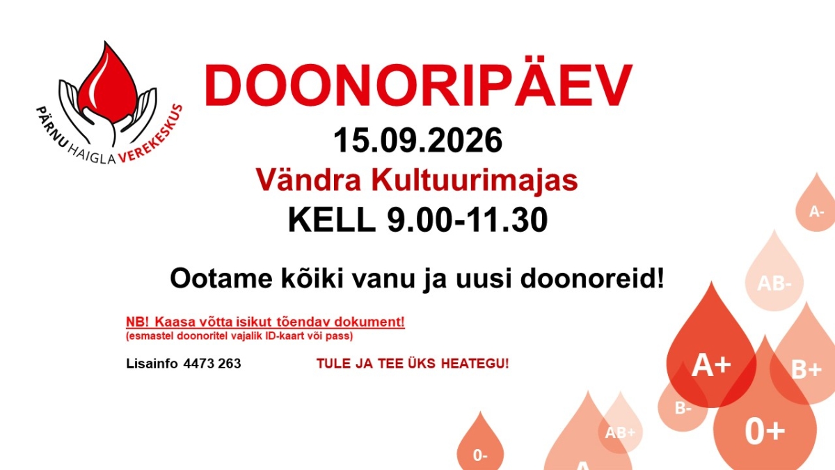 Pildil on doonorite päeva plakat.