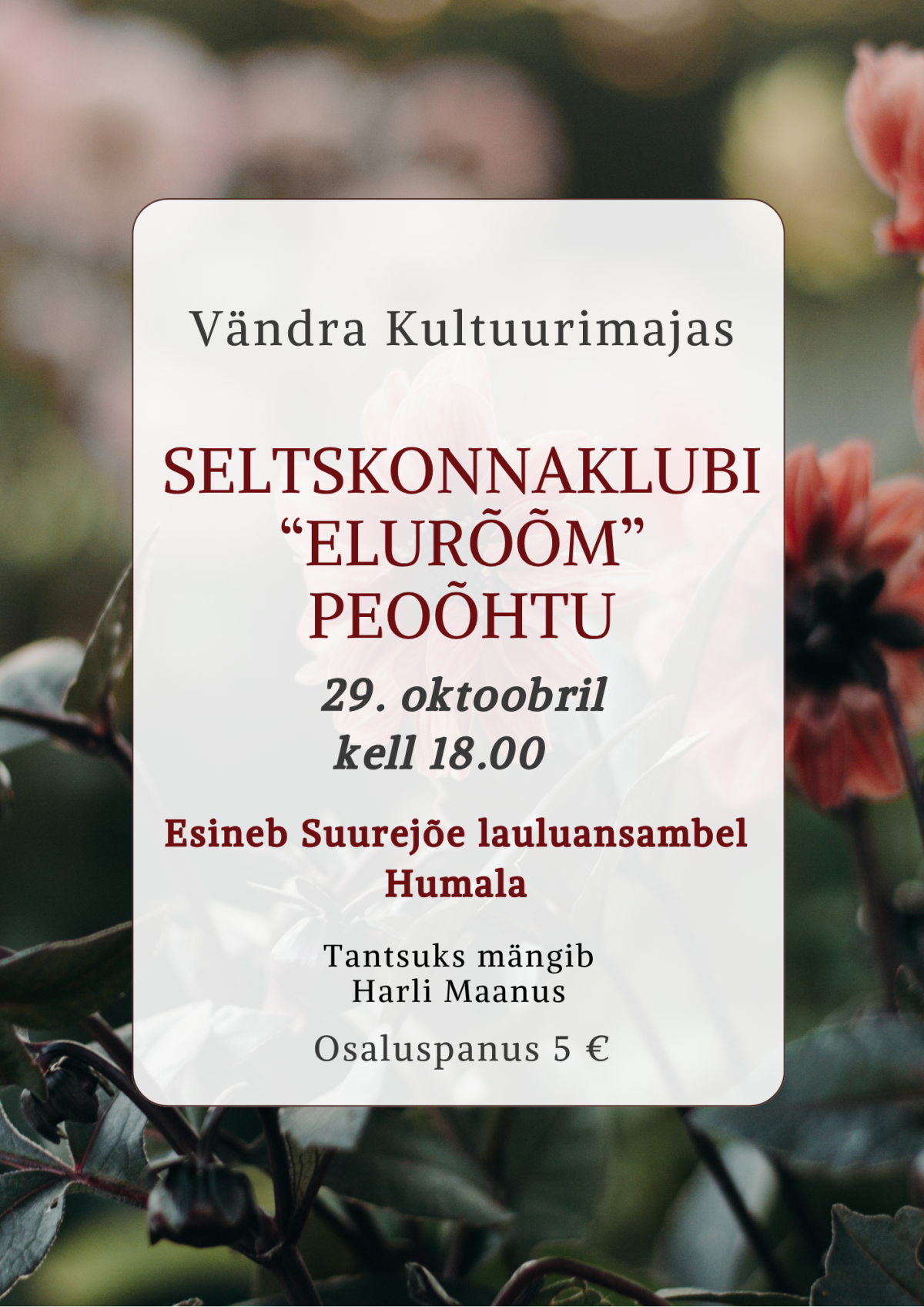 Pildil on ürituse plakat.