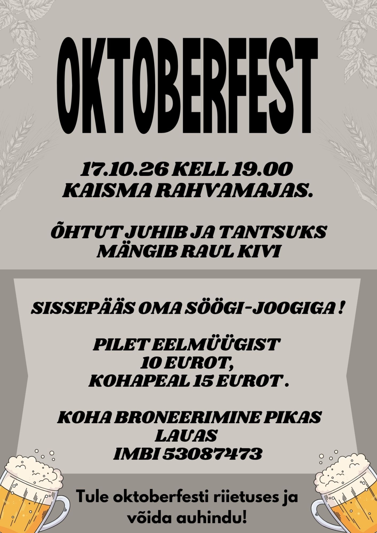 Pildil on ürituse plakat.
