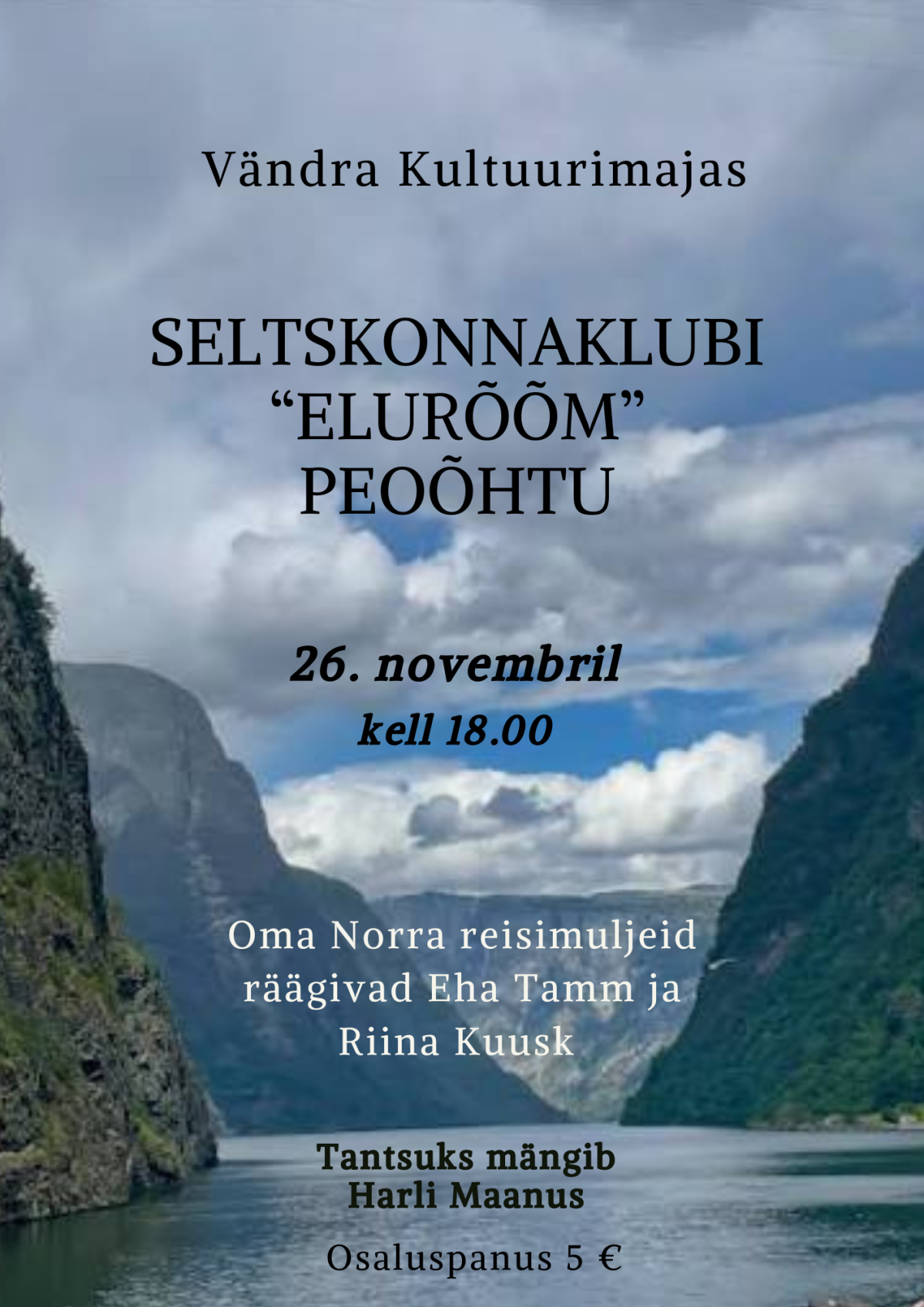 Pildil on ürituse plakat.