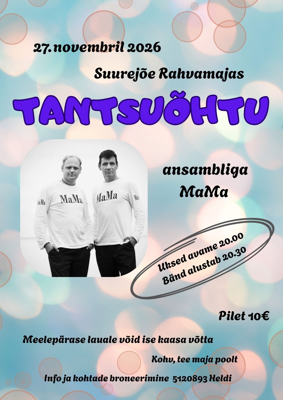 Pildil on ürituse plakat.