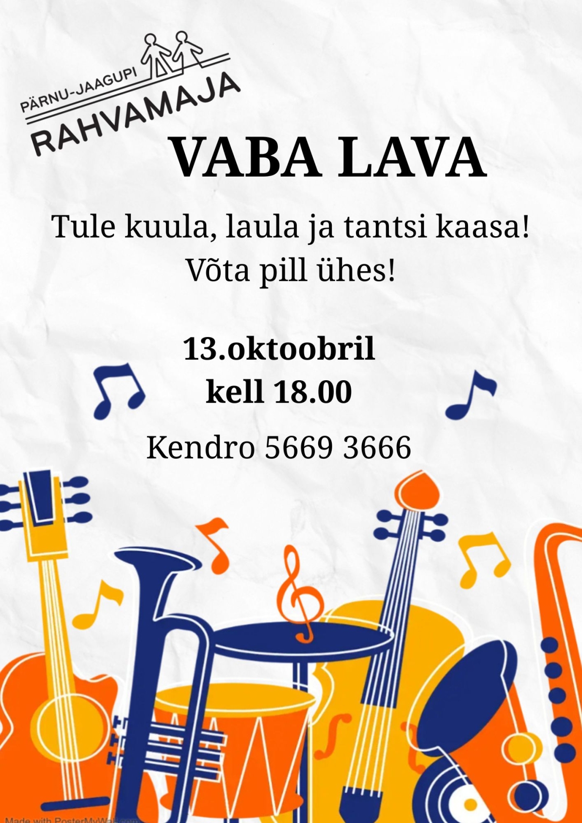 Pildil on ürituse plakat.